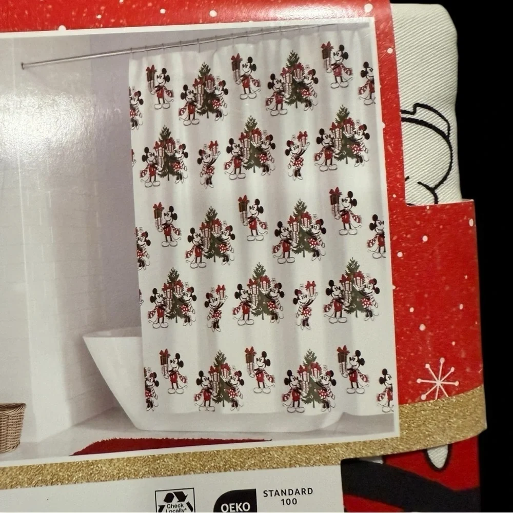 Disney Mickey & Minnie Mouse Shower Curtain - NWT